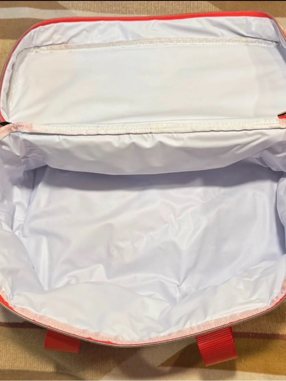 NWT Draper James Red White Gingham Insulated Cooler Bag Picnic Tote